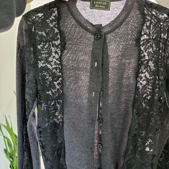 RARE Lanvin Wool Button Up Cardigan "Les 10 Ans" Commemorative Label Size XS - Picture 3 of 9